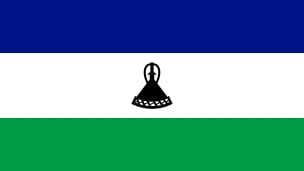 レソトの国旗 / Lesotho flag / アフリカのデスクトップPC用の壁紙