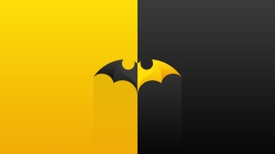 バットマン / ロゴ / 黒 / 黄色のデスクトップPC用の壁紙