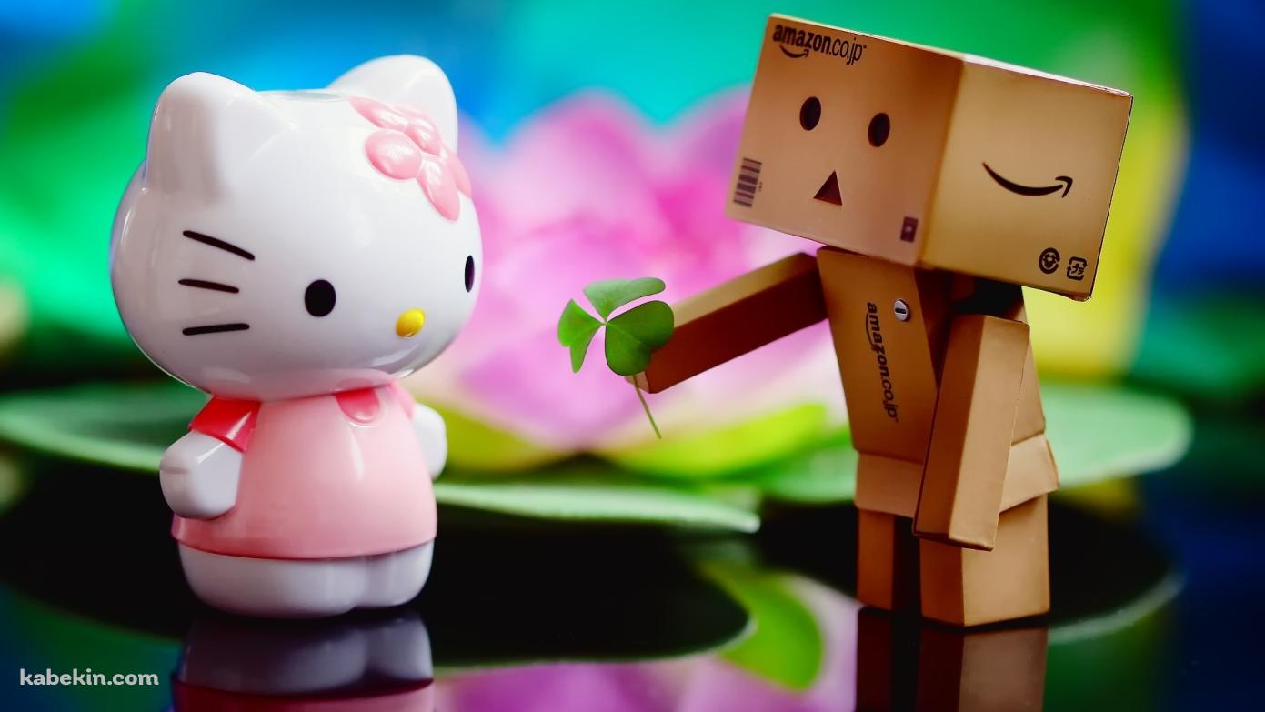 キティちゃんとダンボーの壁紙(1391px x 783px) 高画質 PC・デスクトップ用