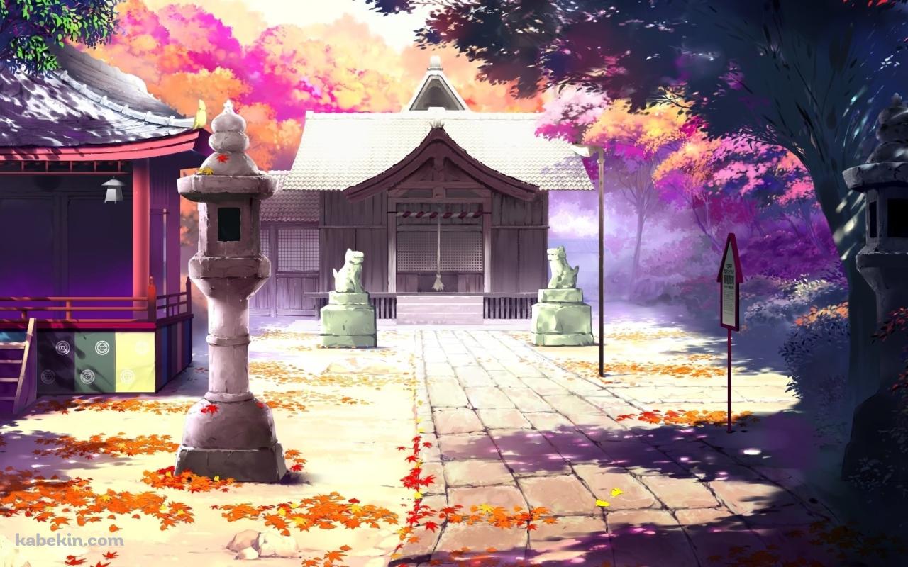 神社のイラストの壁紙(1280px x 800px) 高画質 PC・デスクトップ用