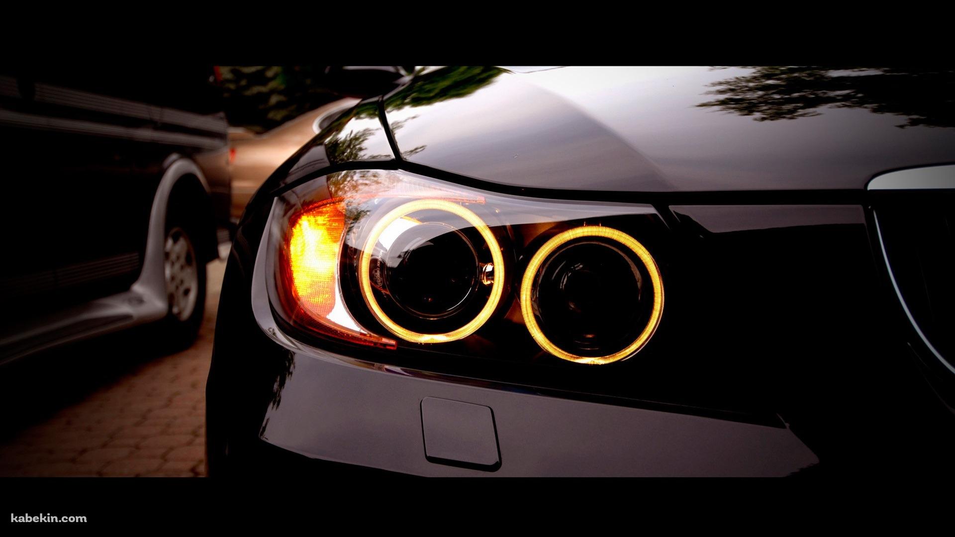 黒のBMW ヘッドライトの壁紙(1920px x 1080px) 高画質 PC・デスクトップ用