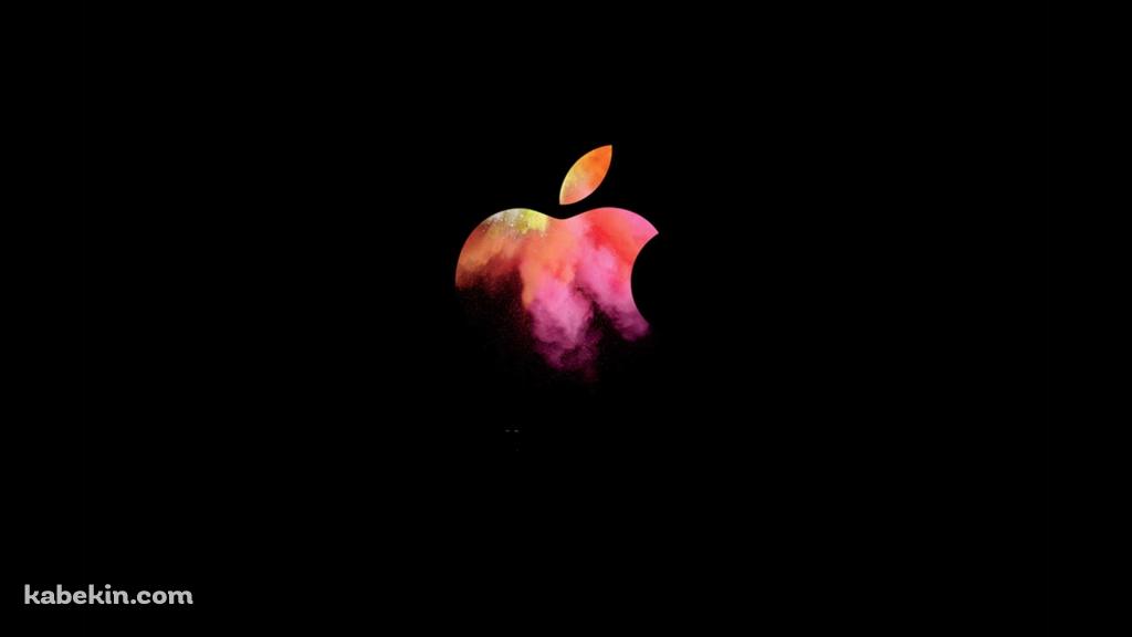 ピンクのApple ロゴ デジタルアートの壁紙(1024px x 576px) 高画質 PC・デスクトップ用