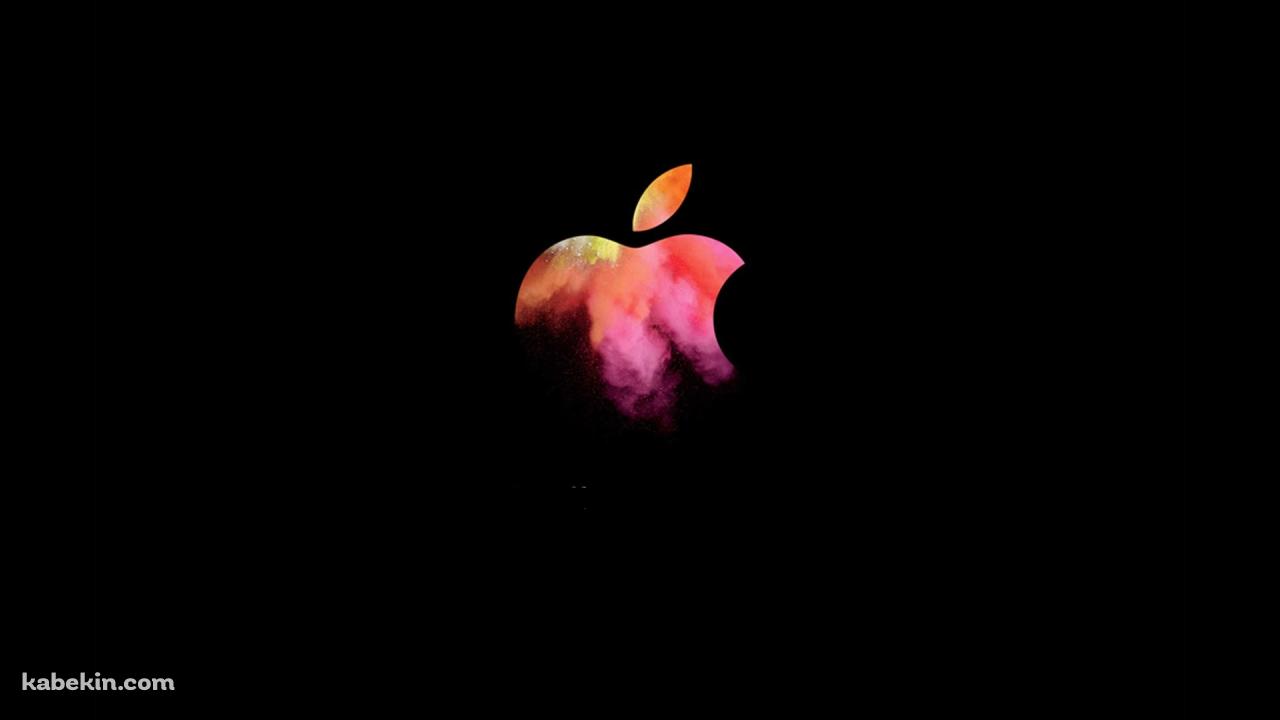 ピンクのApple ロゴ デジタルアートの壁紙(1280px x 720px) 高画質 PC・デスクトップ用