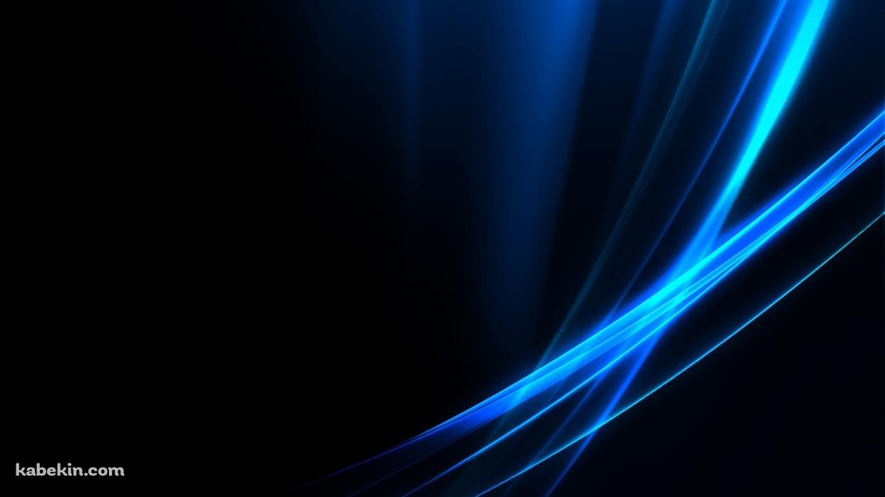 光沢のある青い光の壁紙(1242px x 698px) 高画質 PC・デスクトップ用