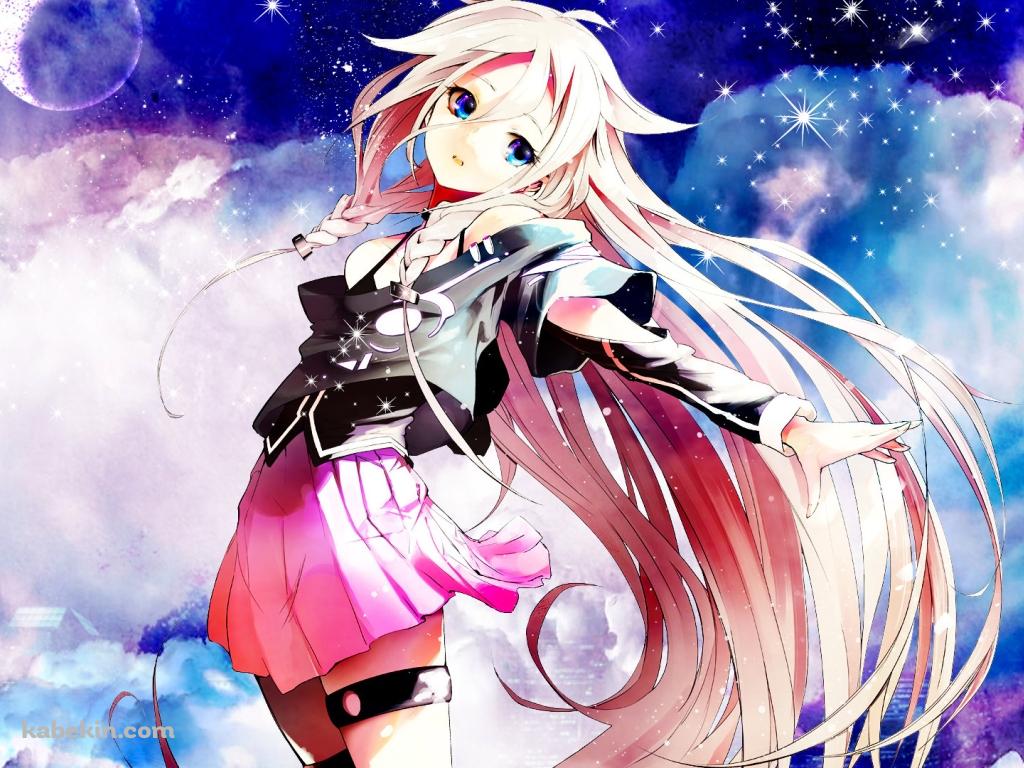 綺麗な夜空とイア IAの壁紙(1024px x 768px) 高画質 PC・デスクトップ用