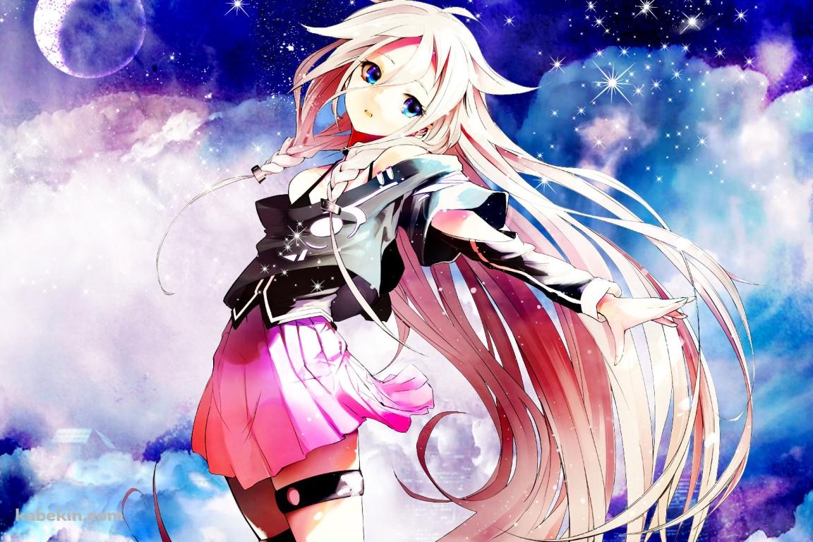 綺麗な夜空とイア IAの壁紙(1152px x 768px) 高画質 PC・デスクトップ用