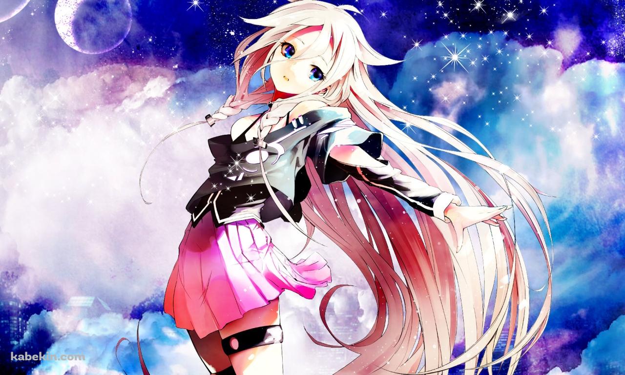 綺麗な夜空とイア IAの壁紙(1280px x 768px) 高画質 PC・デスクトップ用
