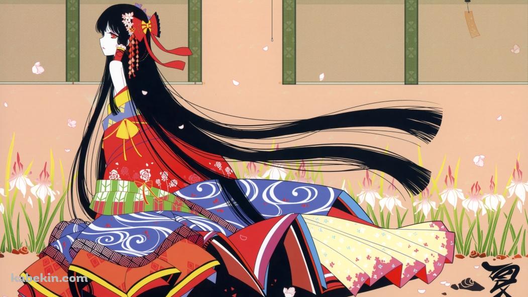 着物を着た少女の壁紙(1051px x 591px) 高画質 PC・デスクトップ用