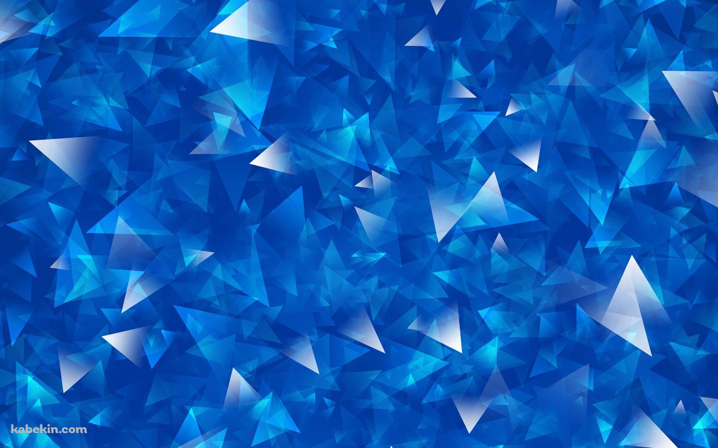 青のポリゴンの壁紙(1440px x 900px) 高画質 PC・デスクトップ用