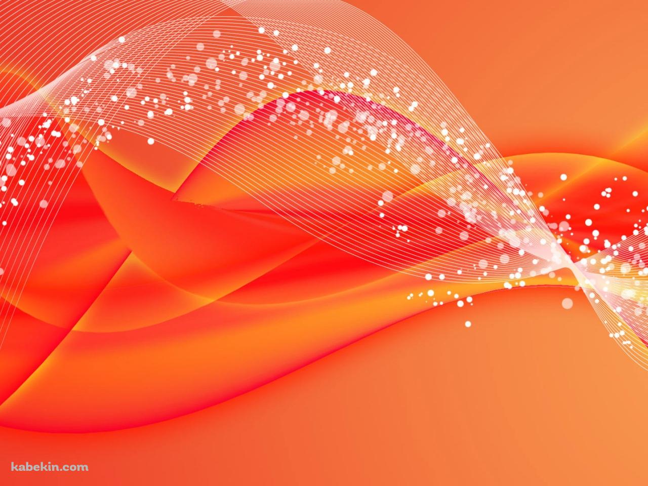 オレンジの波形 アブストラクトの壁紙(1280px x 960px) 高画質 PC・デスクトップ用