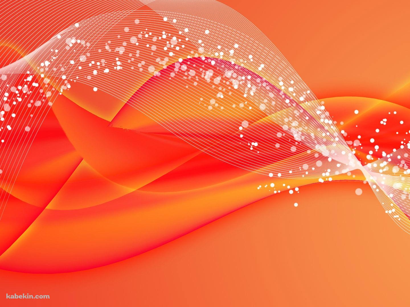 オレンジの波形 アブストラクトの壁紙(1440px x 1080px) 高画質 PC・デスクトップ用