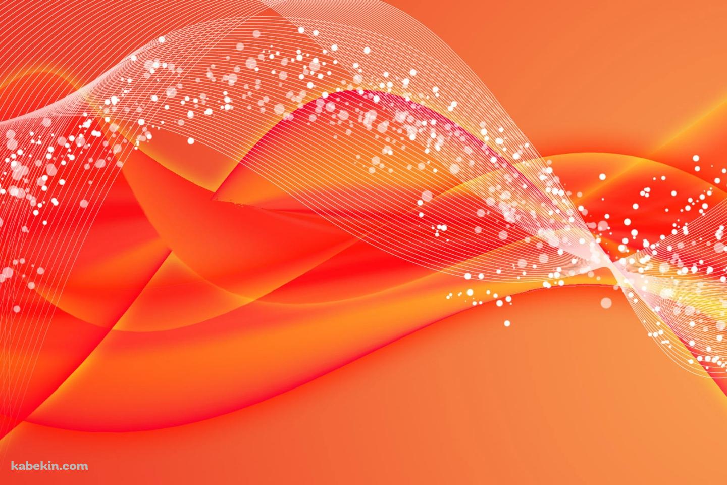 オレンジの波形 アブストラクトの壁紙(1440px x 960px) 高画質 PC・デスクトップ用