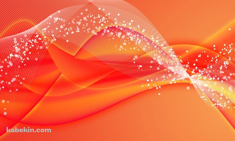 オレンジの波形 アブストラクトの壁紙(800px x 480px) 高画質 PC・デスクトップ用