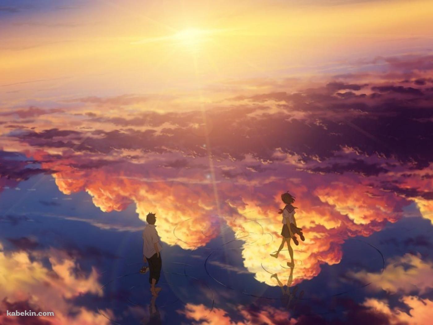 空歩く二人の壁紙(1400px x 1050px) 高画質 PC・デスクトップ用