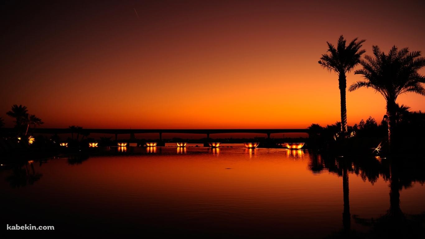 ドバイの夜の壁紙(1366px x 768px) 高画質 PC・デスクトップ用