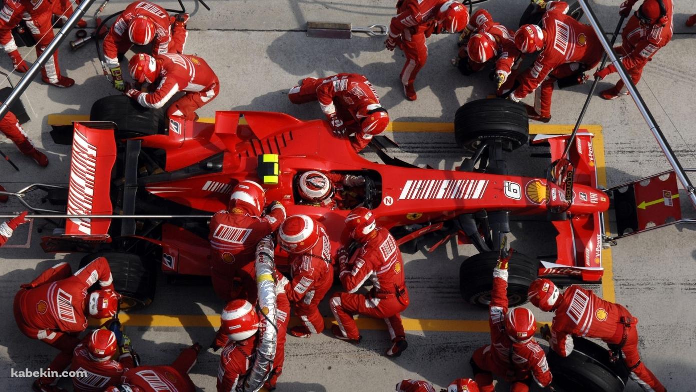 F1 ルーベンス・バリチェロ ピットインの壁紙(1391px x 783px) 高画質 PC・デスクトップ用