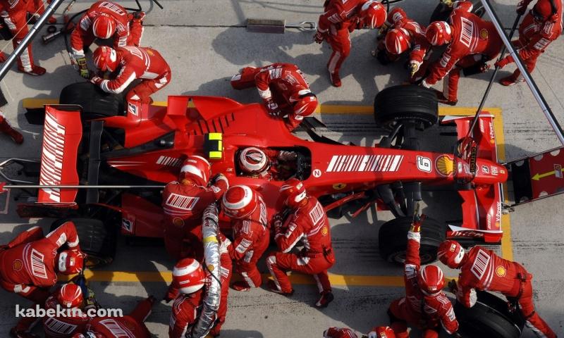F1 ルーベンス・バリチェロ ピットインの壁紙(800px x 480px) 高画質 PC・デスクトップ用
