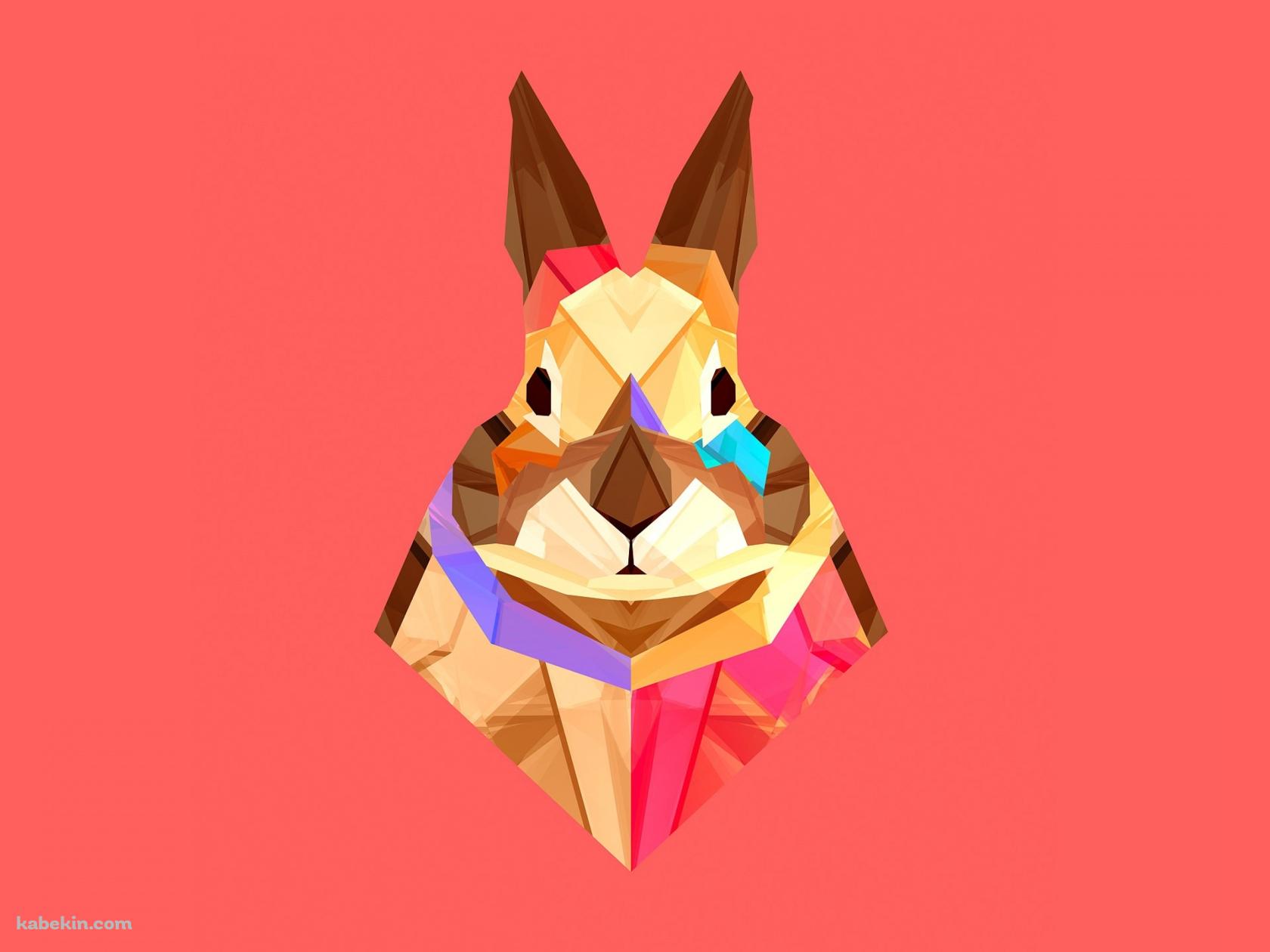 ポリゴンのウサギの壁紙(1680px x 1260px) 高画質 PC・デスクトップ用
