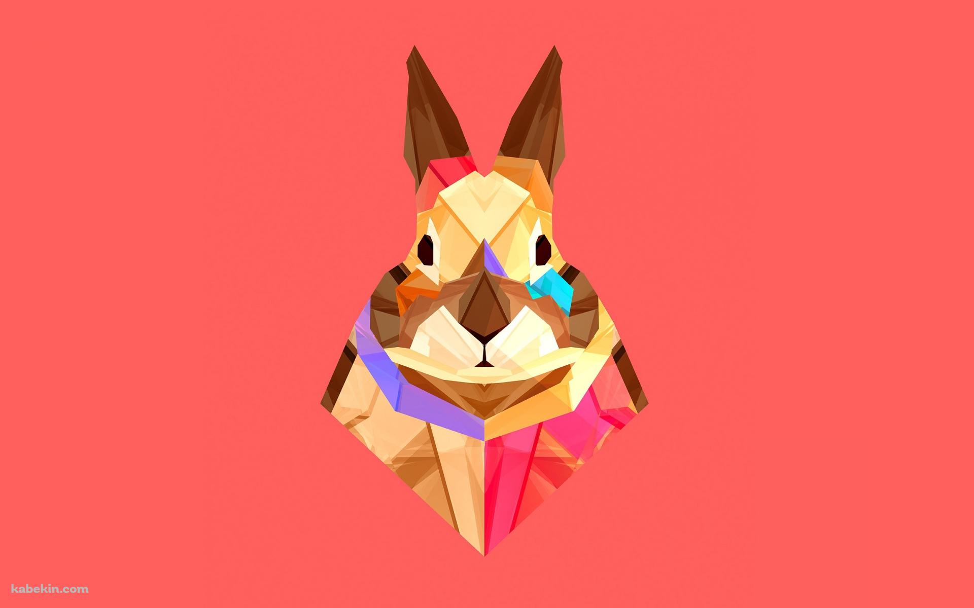 ポリゴンのウサギの壁紙(1920px x 1200px) 高画質 PC・デスクトップ用