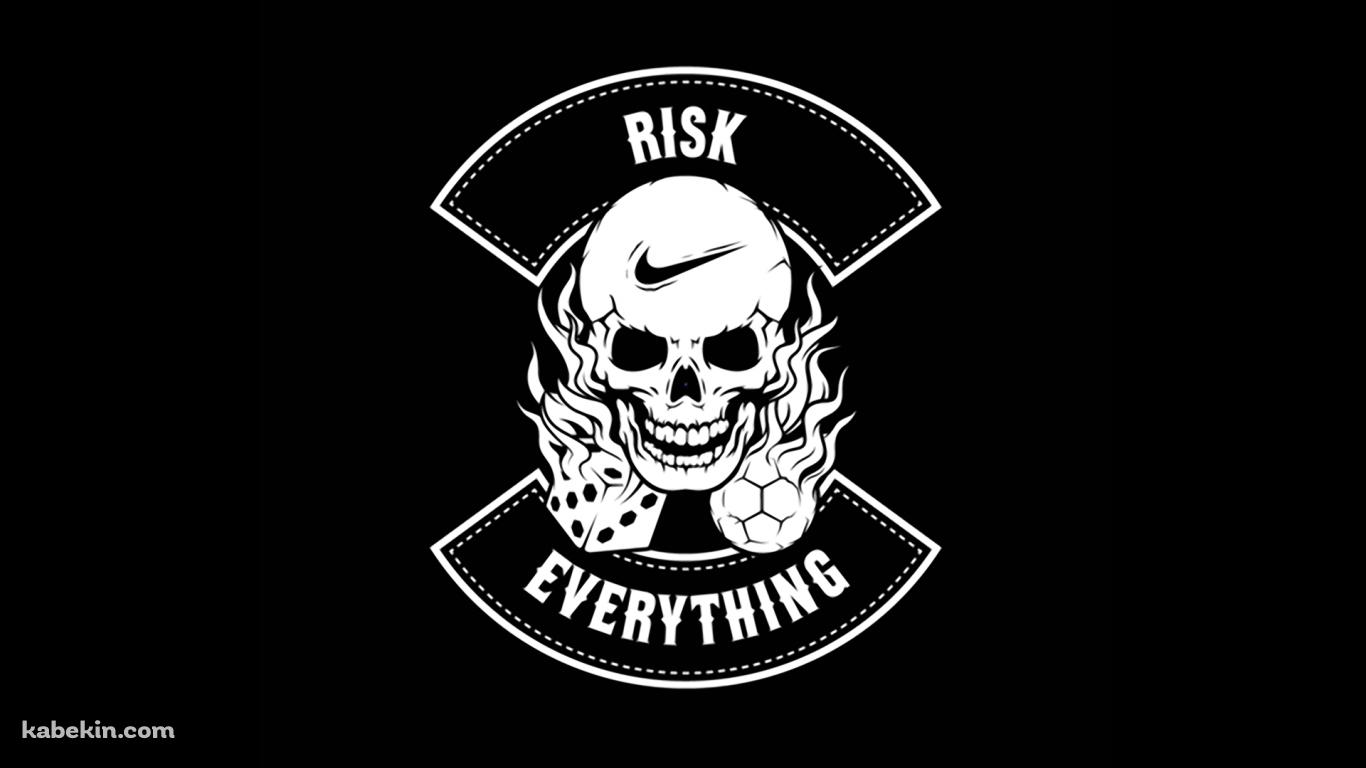 ドクロ RISKの壁紙(1366px x 768px) 高画質 PC・デスクトップ用