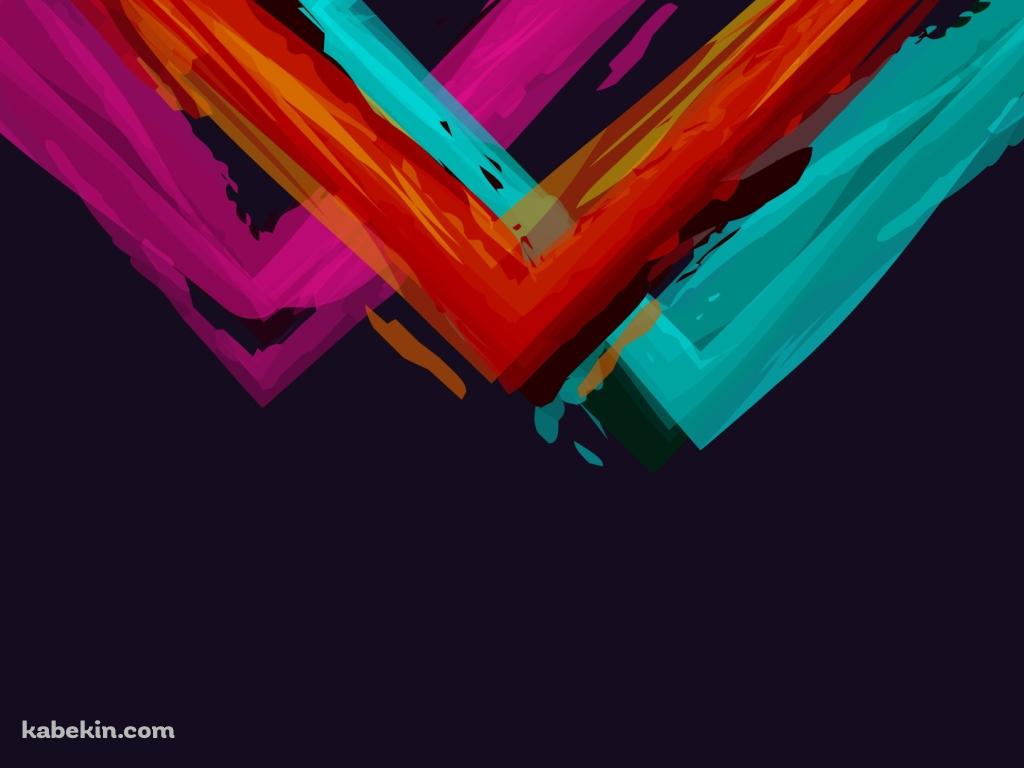 緑 オレンジ ピンク トライアングルの壁紙(1024px x 768px) 高画質 PC・デスクトップ用