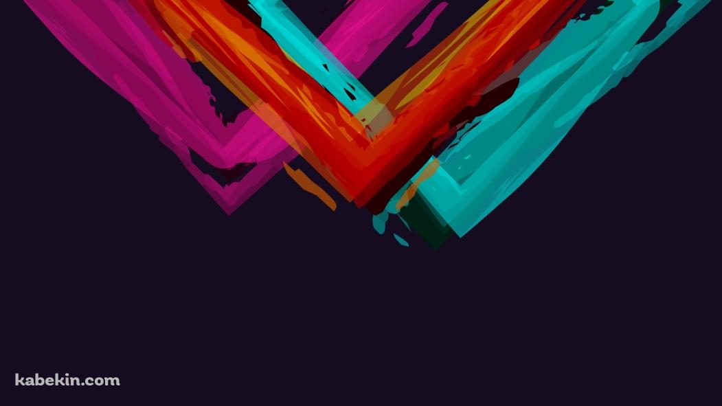 緑 オレンジ ピンク トライアングルの壁紙(1051px x 591px) 高画質 PC・デスクトップ用