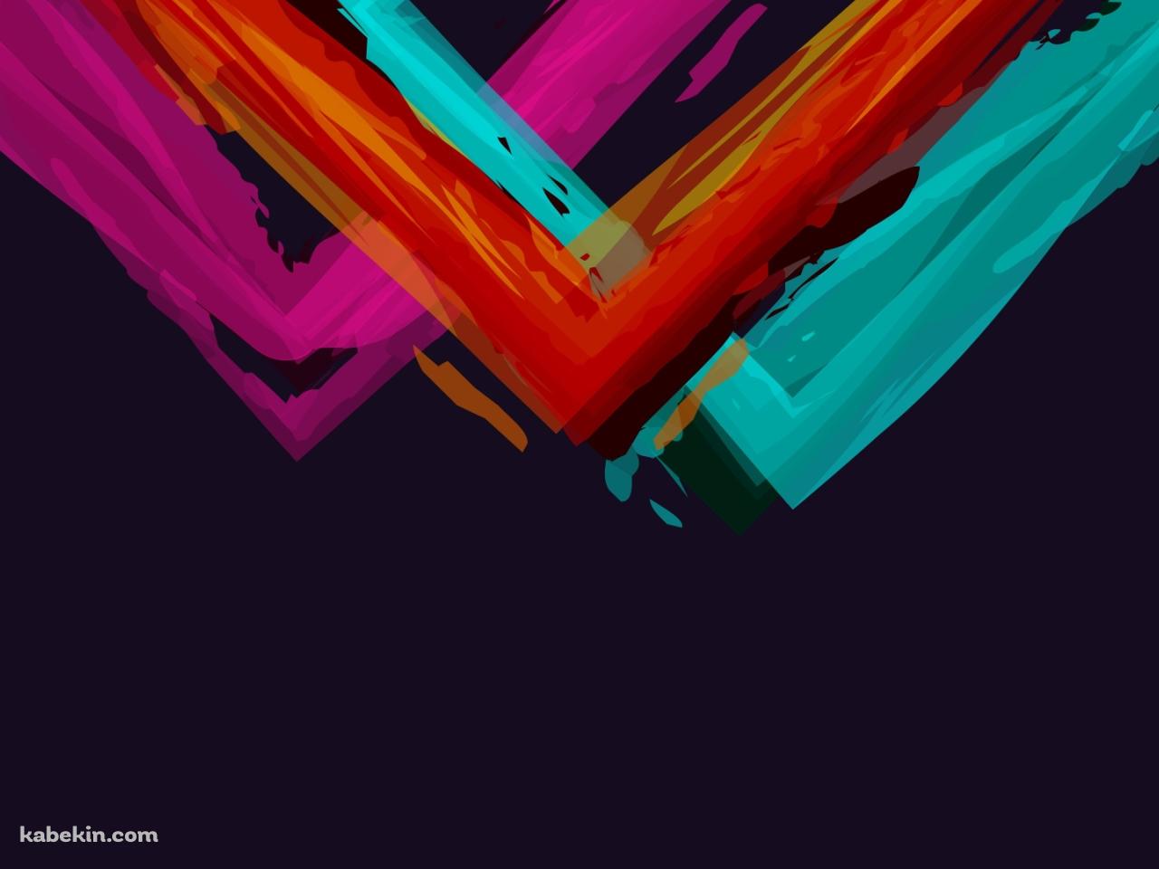 緑 オレンジ ピンク トライアングルの壁紙(1280px x 960px) 高画質 PC・デスクトップ用