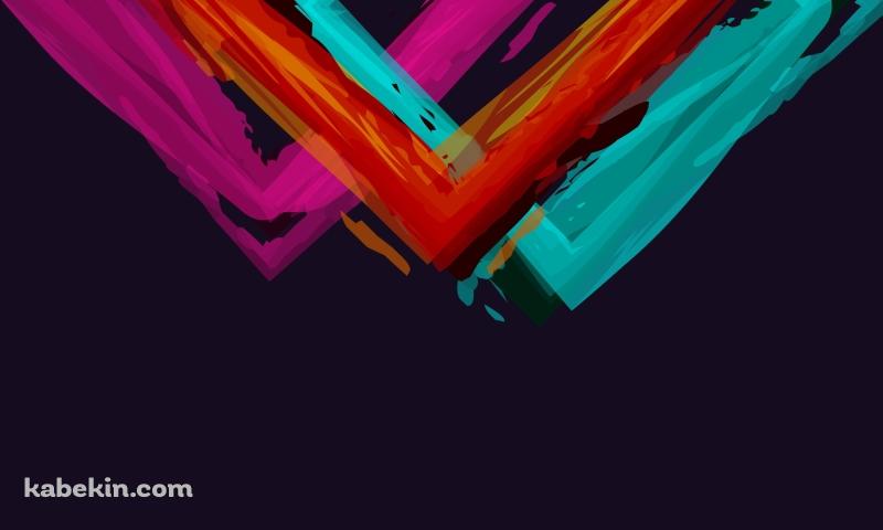 緑 オレンジ ピンク トライアングルの壁紙(800px x 480px) 高画質 PC・デスクトップ用