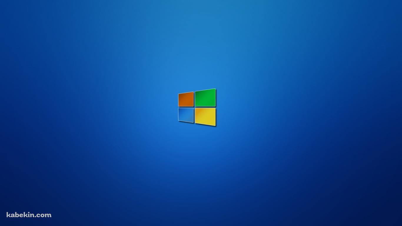 シンプル Windows ロゴ 青の壁紙(1366px x 768px) 高画質 PC・デスクトップ用