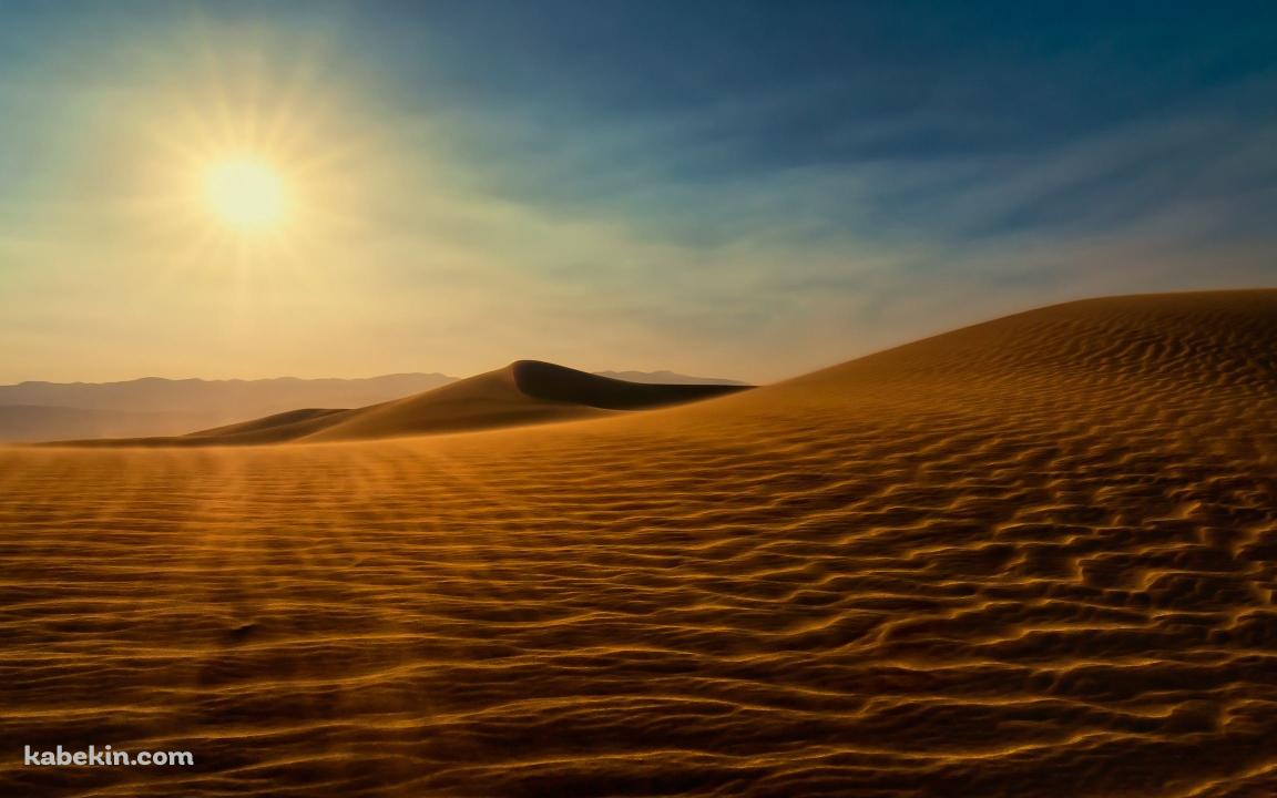砂漠と太陽の壁紙(1152px x 720px) 高画質 PC・デスクトップ用