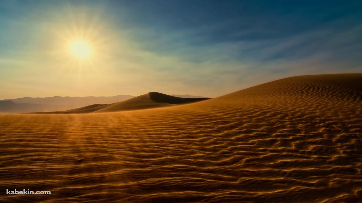 砂漠と太陽の壁紙(1242px x 698px) 高画質 PC・デスクトップ用