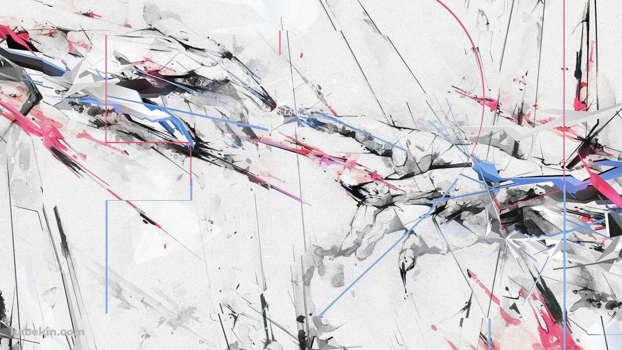 かっこいい白ベースのアートの壁紙(1280px x 720px) 高画質 PC・デスクトップ用