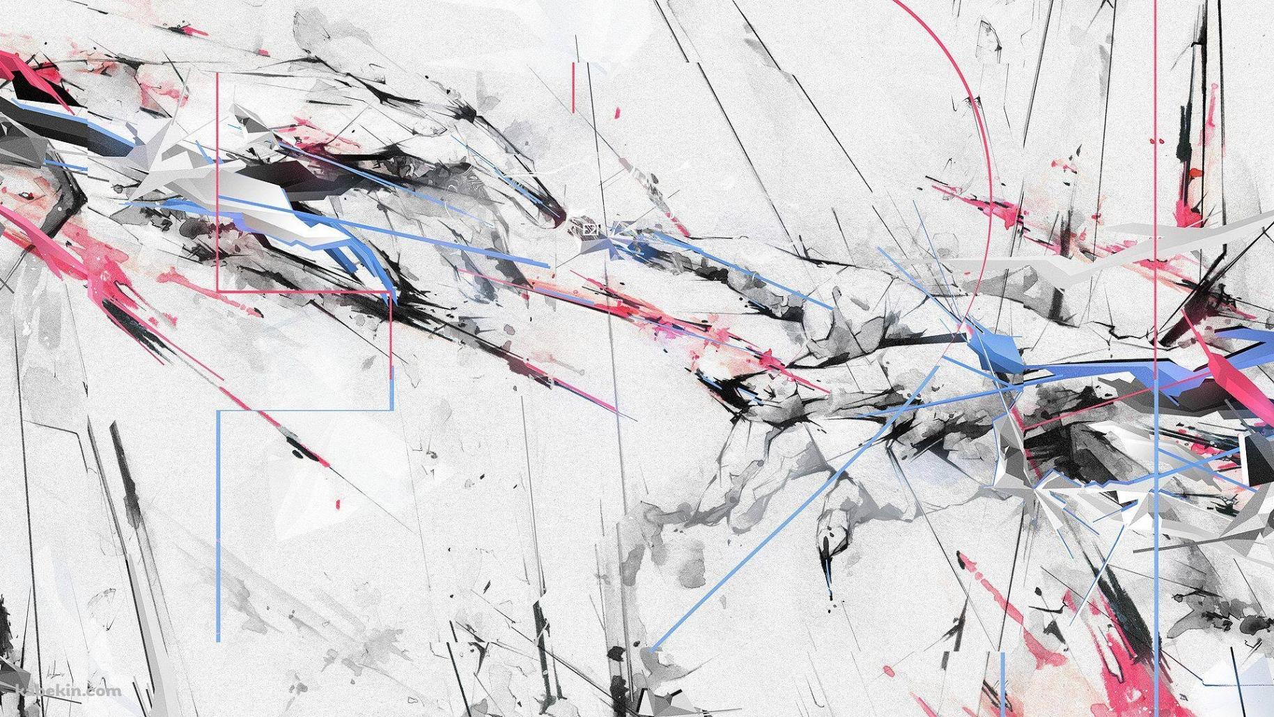 かっこいい白ベースのアートの壁紙(1829px x 1029px) 高画質 PC・デスクトップ用