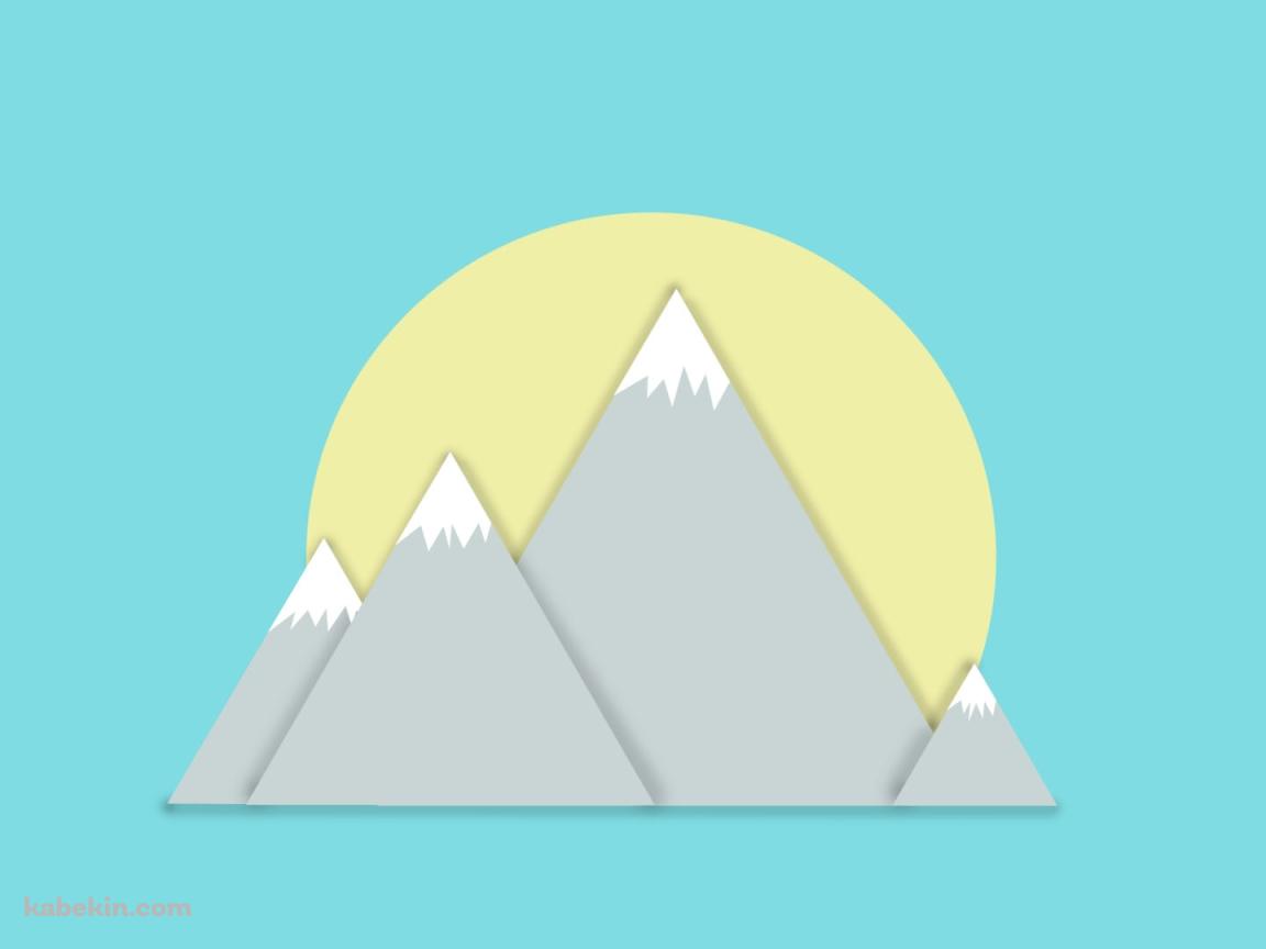 ミニマルな雪山の壁紙(1152px x 864px) 高画質 PC・デスクトップ用