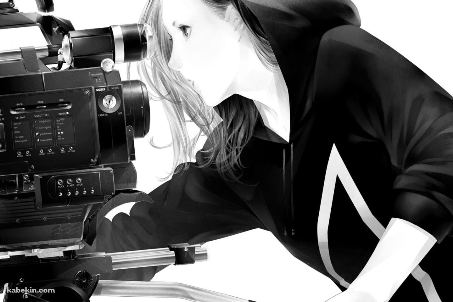カメラを覗く女性の壁紙(1440px x 960px) 高画質 PC・デスクトップ用