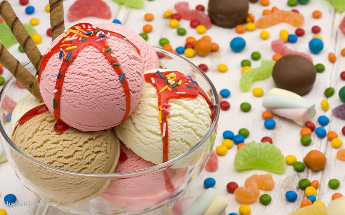カラフルなアイスクリームとお菓子の壁紙(1152px x 720px) 高画質 PC・デスクトップ用