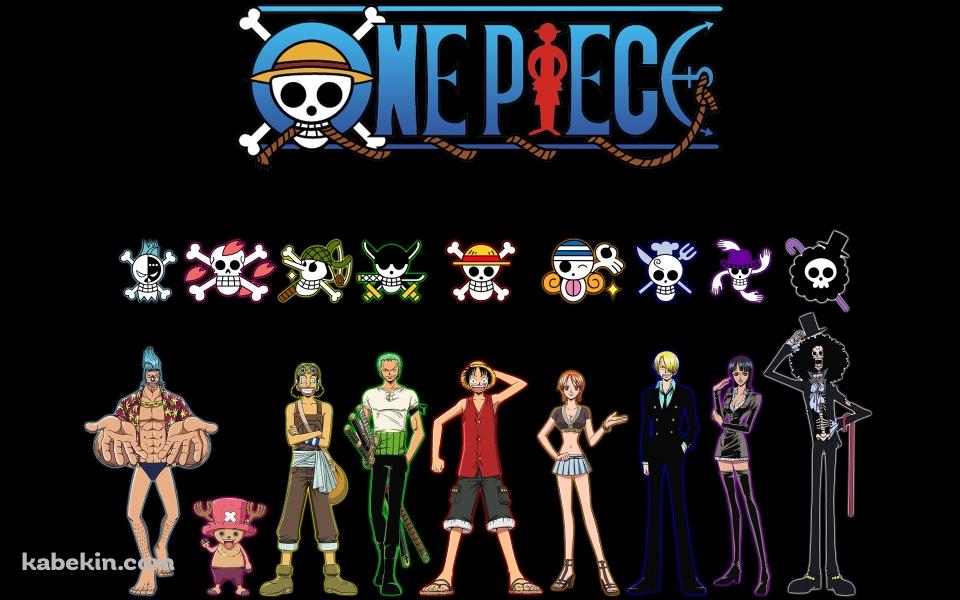 ワンピース ONE PIECE キャラクターとマークの壁紙(960px x 600px) 高画質 PC・デスクトップ用