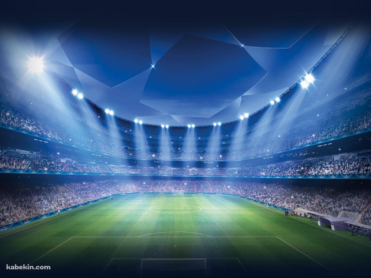 ライトアップされたサッカースタジアムの壁紙(1280px x 960px) 高画質 PC・デスクトップ用