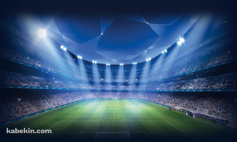 ライトアップされたサッカースタジアムの壁紙(800px x 480px) 高画質 PC・デスクトップ用