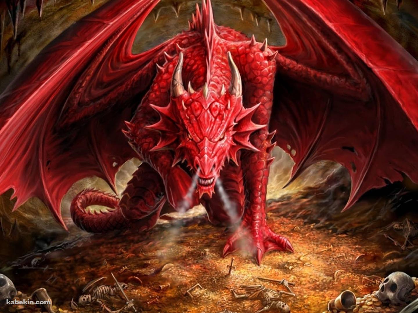 レッドドラゴン襲来の壁紙(1440px x 1080px) 高画質 PC・デスクトップ用