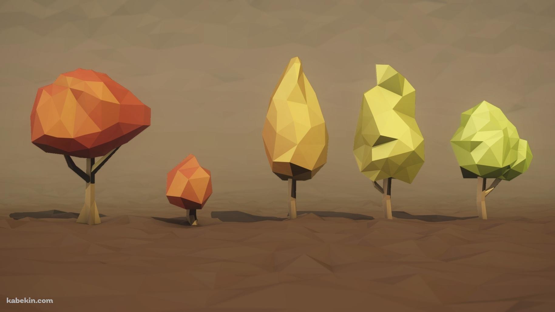 ポリゴンの木 3Dの壁紙(1829px x 1029px) 高画質 PC・デスクトップ用