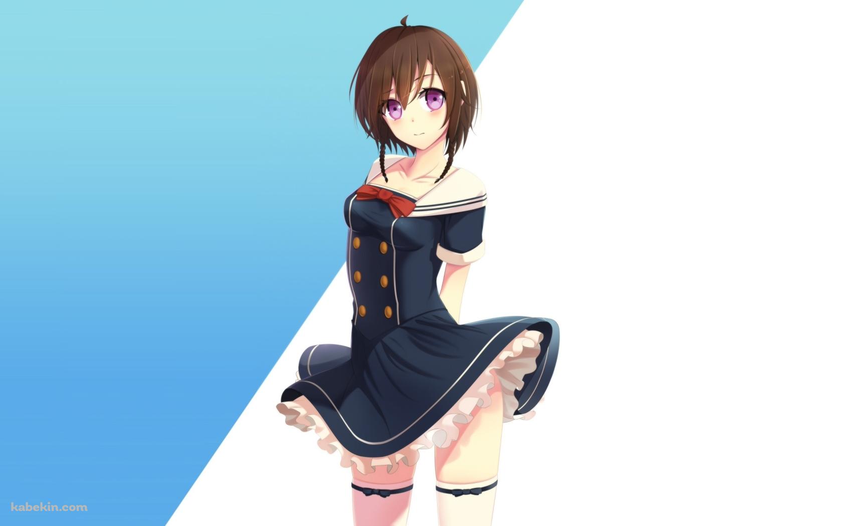黒い洋服 赤いリボン 女の子の壁紙(1680px x 1050px) 高画質 PC・デスクトップ用