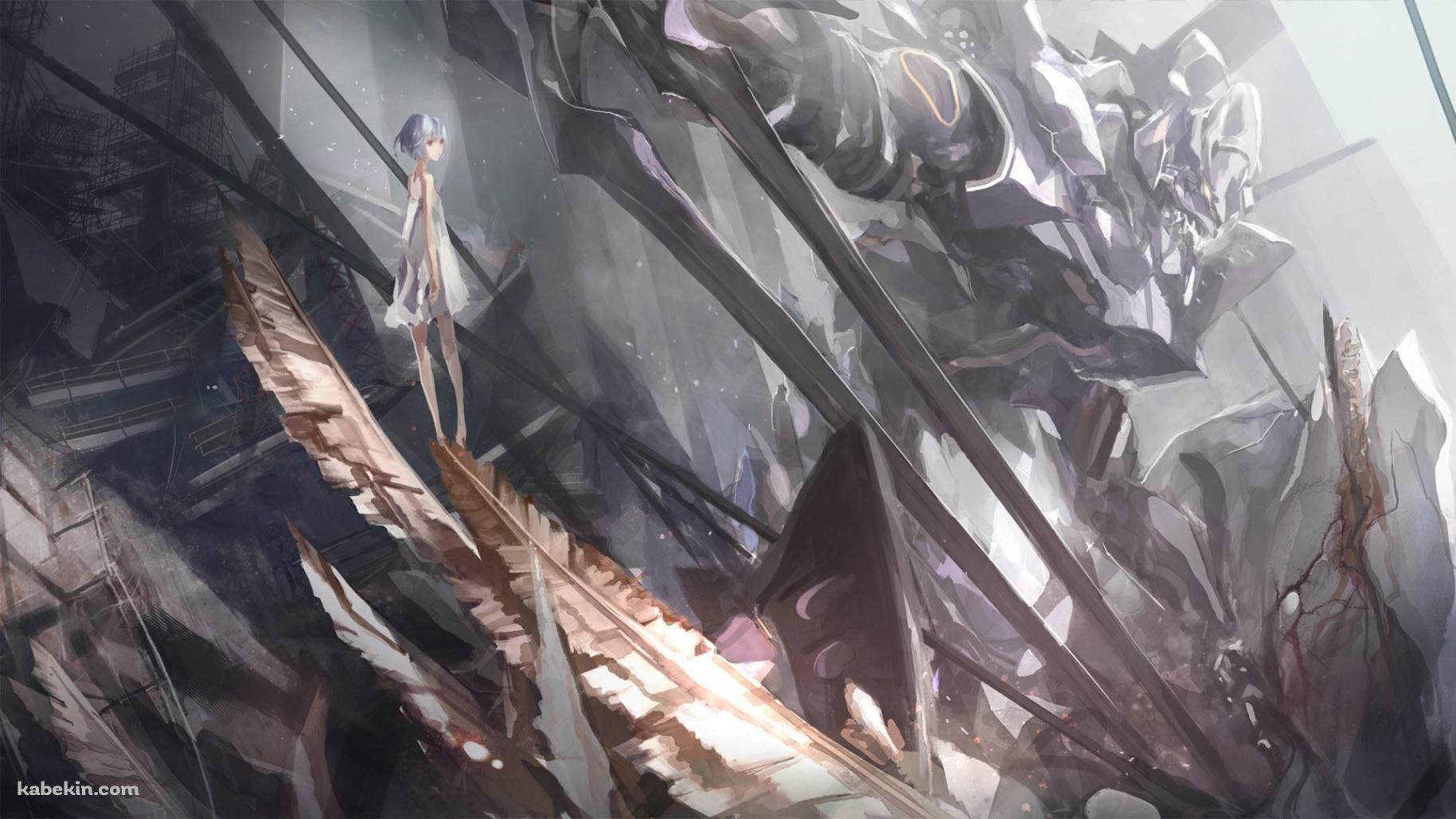 エヴァと綾波レイの壁紙(1829px x 1029px) 高画質 PC・デスクトップ用