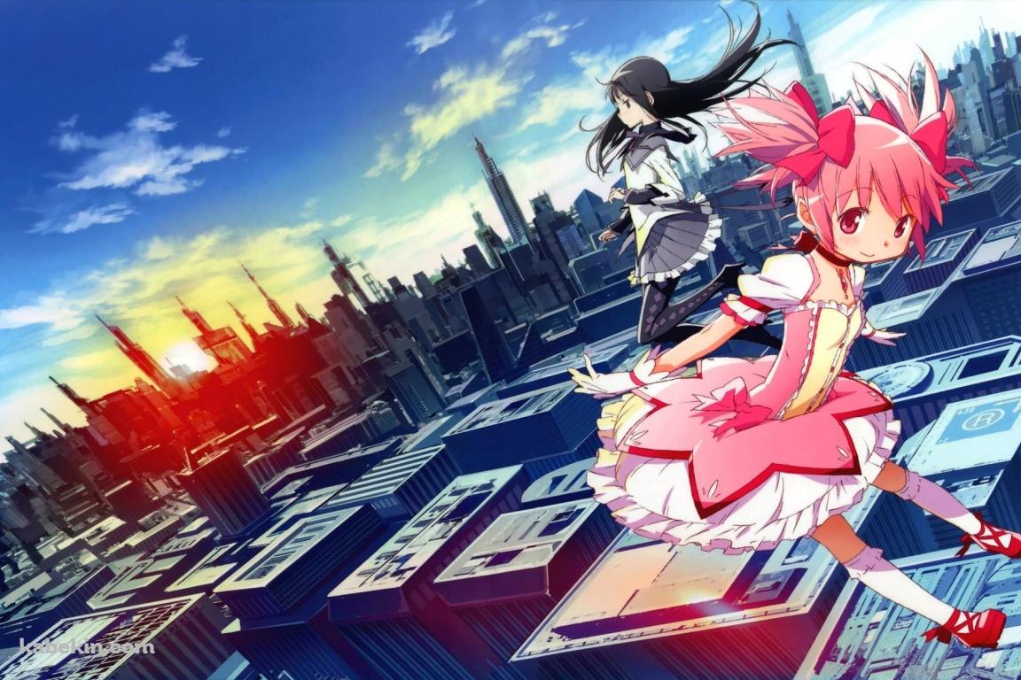 魔法少女まどか☆マギカ  鹿目まどか　暁美ほむらの壁紙(1152px x 768px) 高画質 PC・デスクトップ用