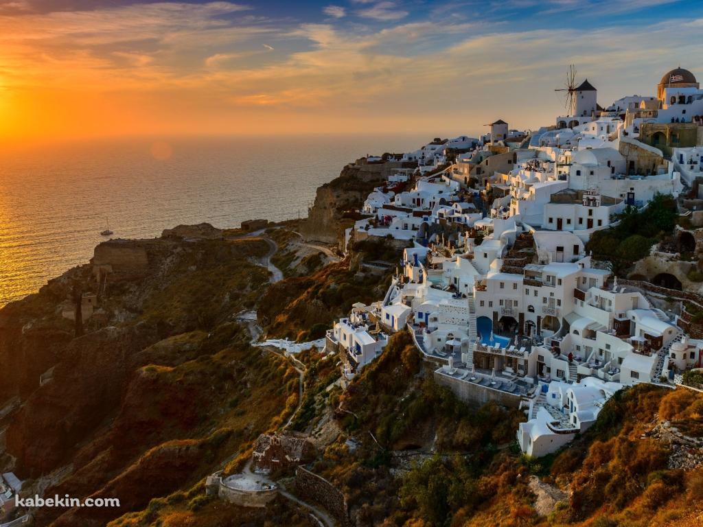 ギリシャ エーゲ海 サントリーニ島の壁紙(1024px x 768px) 高画質 PC・デスクトップ用