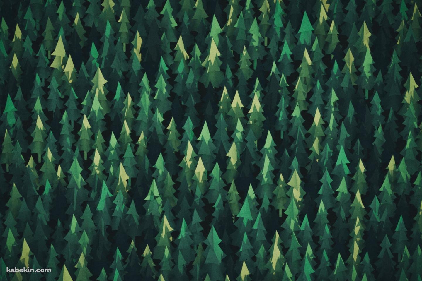 綺麗な森のイラストの壁紙(1440px x 960px) 高画質 PC・デスクトップ用