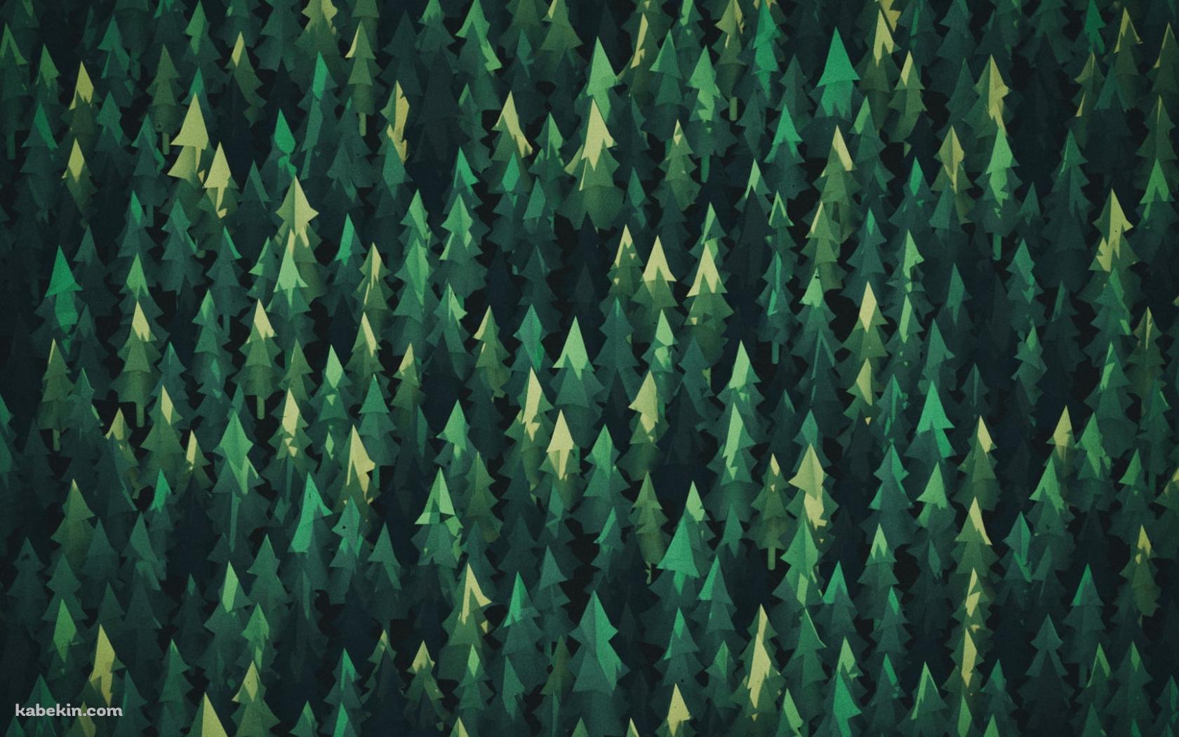 綺麗な森のイラストの壁紙(1680px x 1050px) 高画質 PC・デスクトップ用