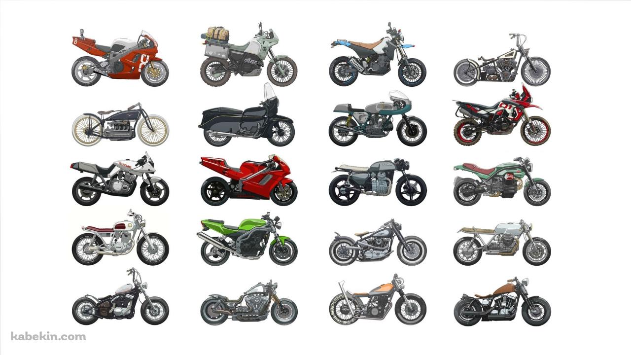 いろんなバイクの壁紙(1280px x 720px) 高画質 PC・デスクトップ用