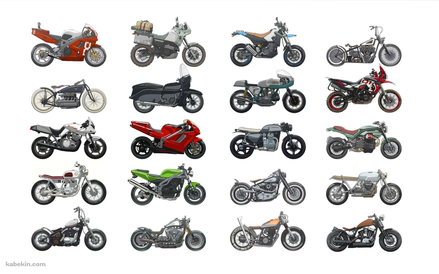 いろんなバイクの壁紙(1680px x 1050px) 高画質 PC・デスクトップ用