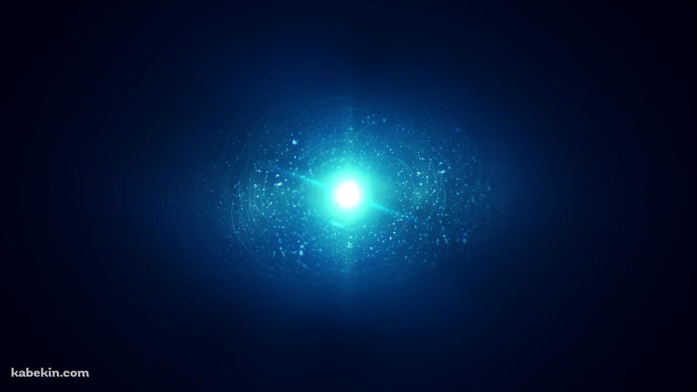 青の光の壁紙(1366px x 768px) 高画質 PC・デスクトップ用